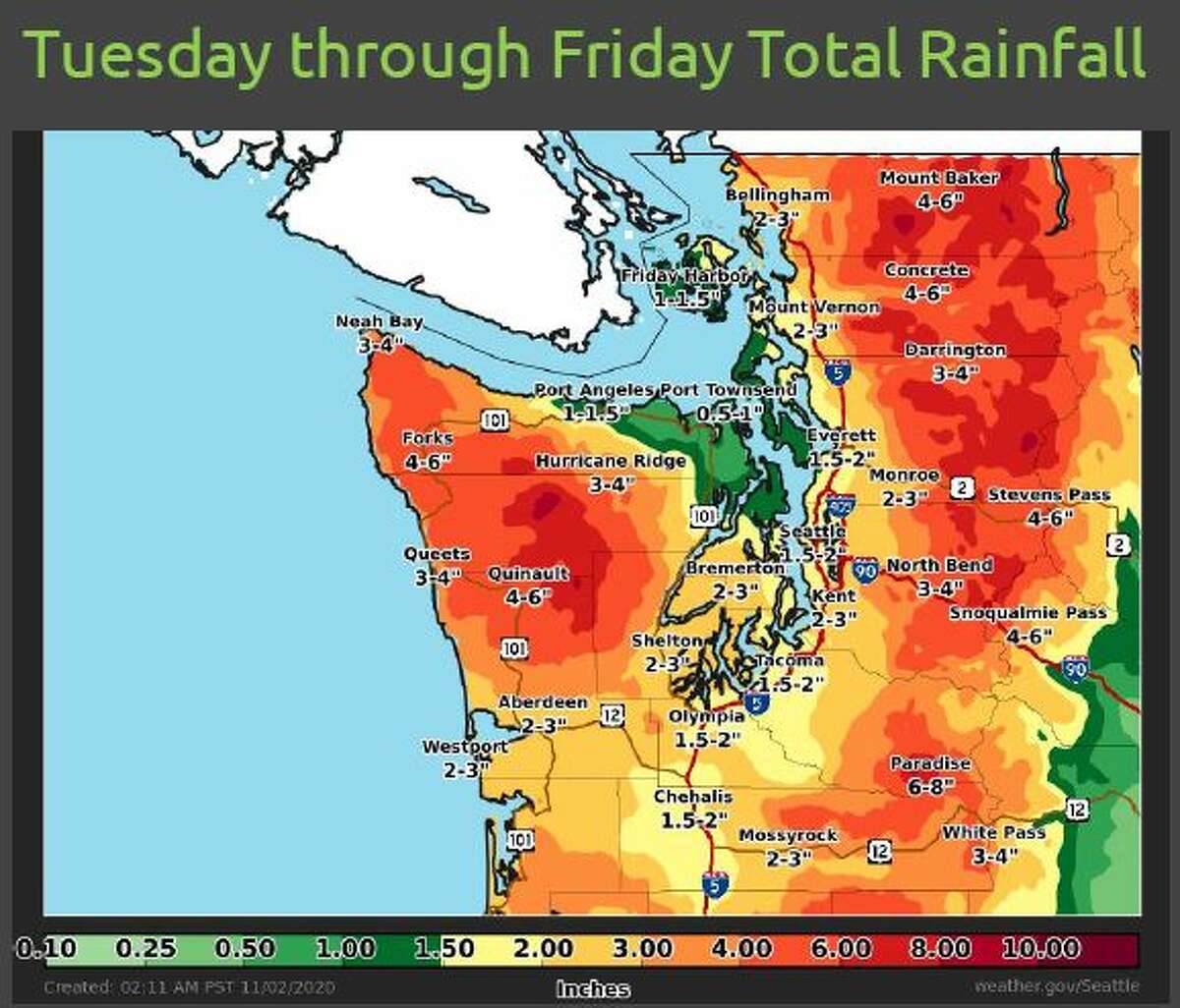 Rain and wind on the way as 3 storm systems roll through Seattle this week