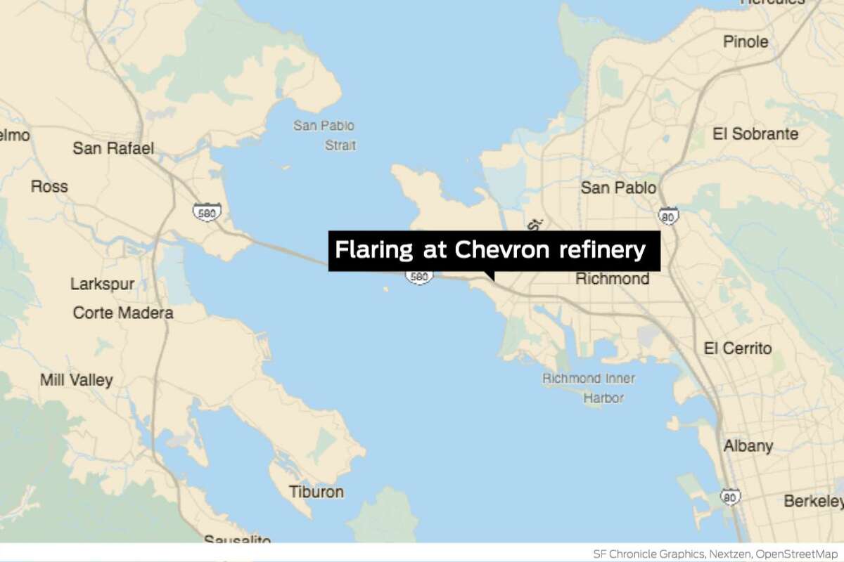Contra Costa County officials said they’re are monitoring conditions at the Chevron refinery in Richmond, where flaring is sending billows of dark smoke into the sky. The incident began shortly after 1 p.m. Monday