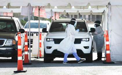 Testing for coronavirus is offered to students and staff of University of Texas El Paso on Thursday, Oct. 29, 2020.