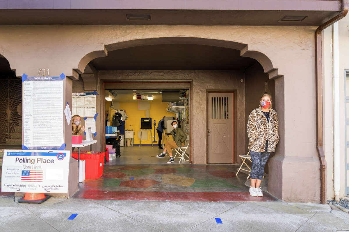 San Francisco residents convert their garages into polling stations for the 2020 presidential election on Nov. 3, 2020, as they have done in years past.