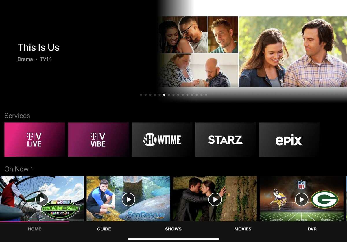 T-Mobile’s TVision has a look that will be familiar to anyone who’s used other streaming TV services.