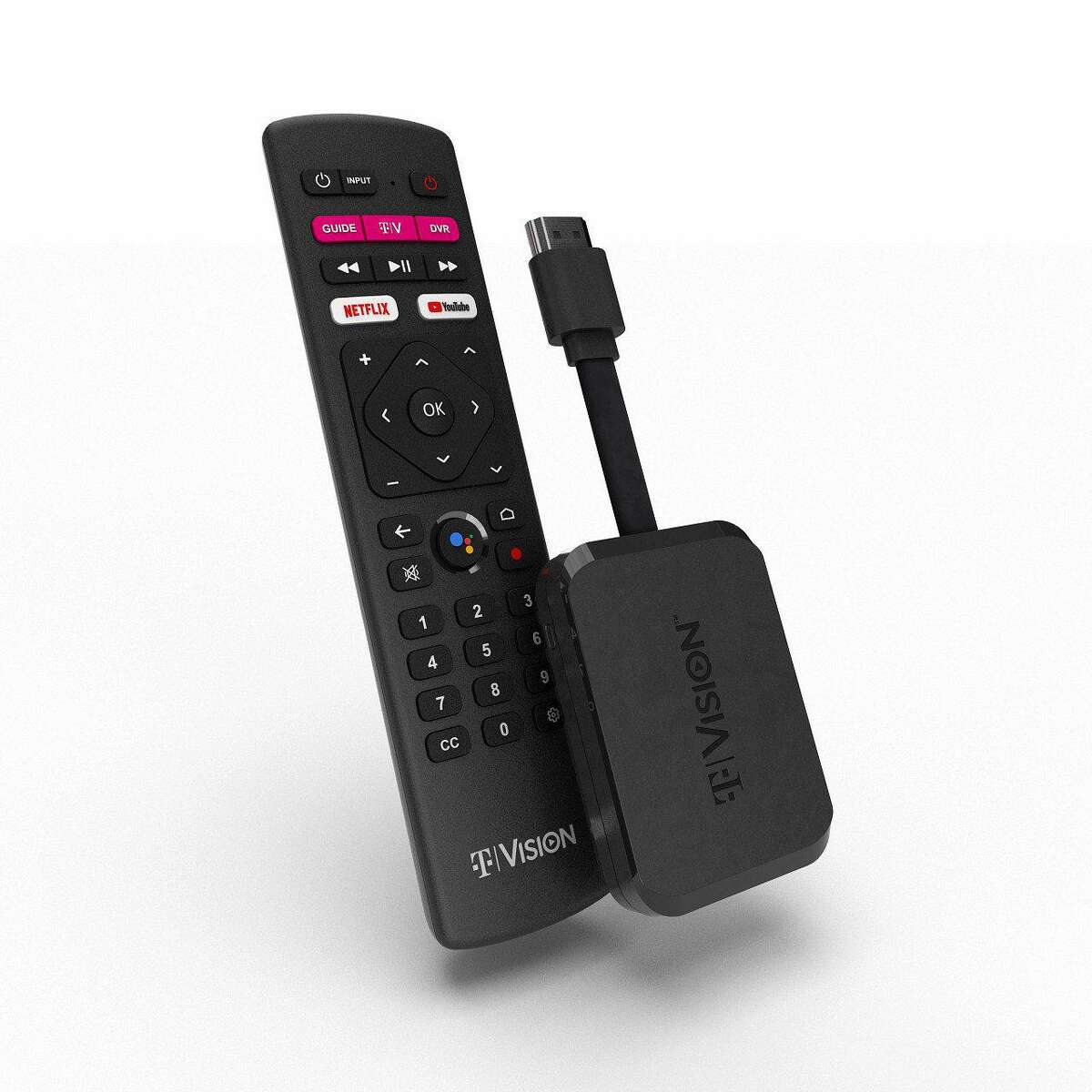 The $50 TVision Hub is an Android TV dongle that you plug into an HDMI port on your TV or computer monitor. It lets you use TVision, but it also allows you to download other streaming apps from the Google Play Store.