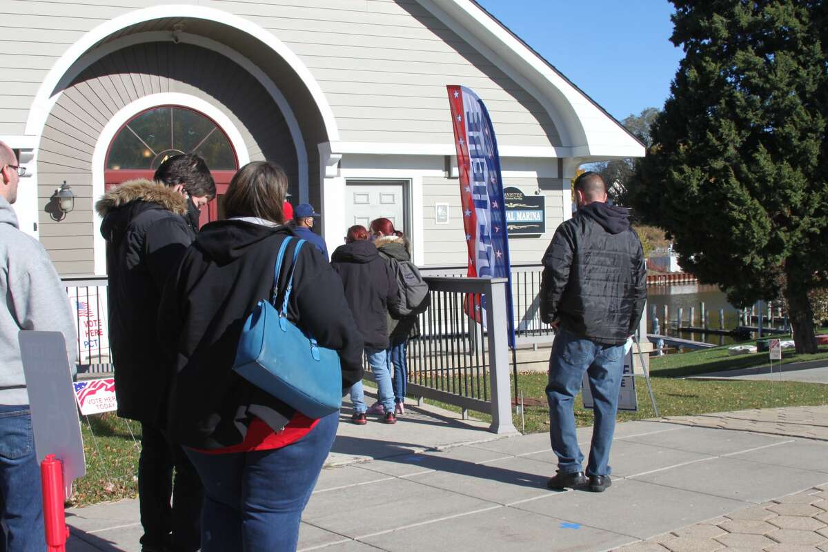 Voters turned out in large numbers to vote in person in Manistee County.
