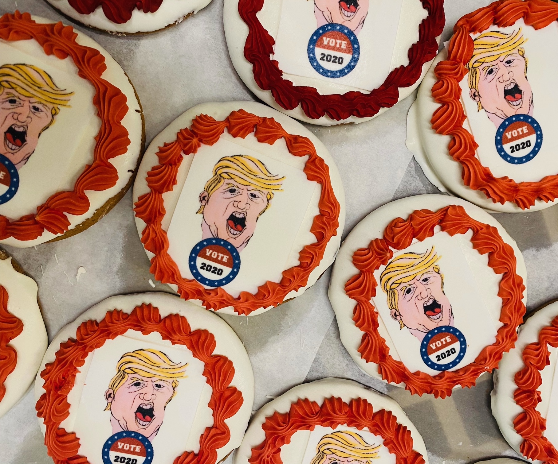 A clear lead in Presidential cookie poll at Three Brothers Bakery