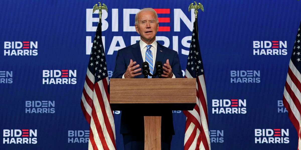 El candidato demócrata a la presidencia Joe Biden habla durante una conferencia el miércoles 4 de noviembre de 2020, en Wilmington, Delaware.