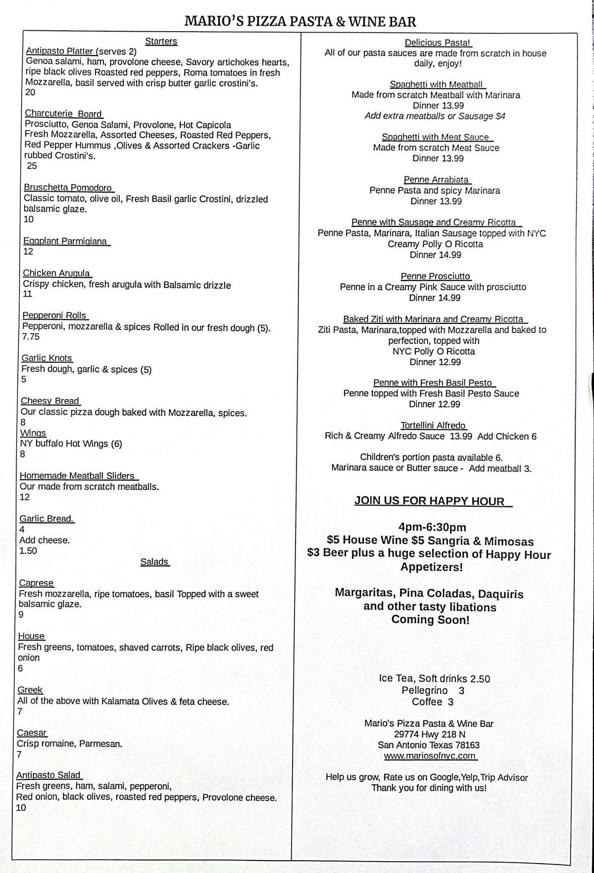 52 Weeks of Pizza Mario’s Pizza & Wine Bar in Bulverde has the upper crust