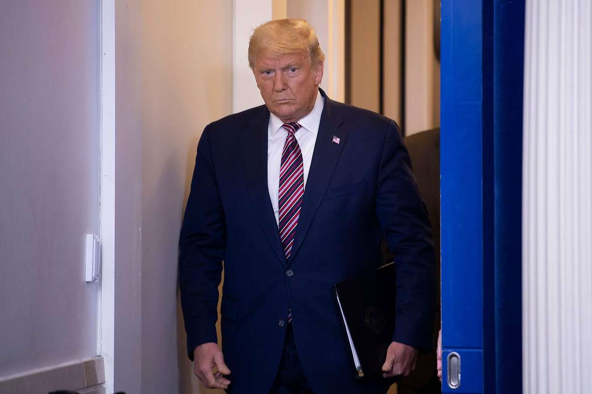 US President Donald Trump arrives to speak in the Brady Briefing Room at the White House in Washington, DC on November 5, 2020. -