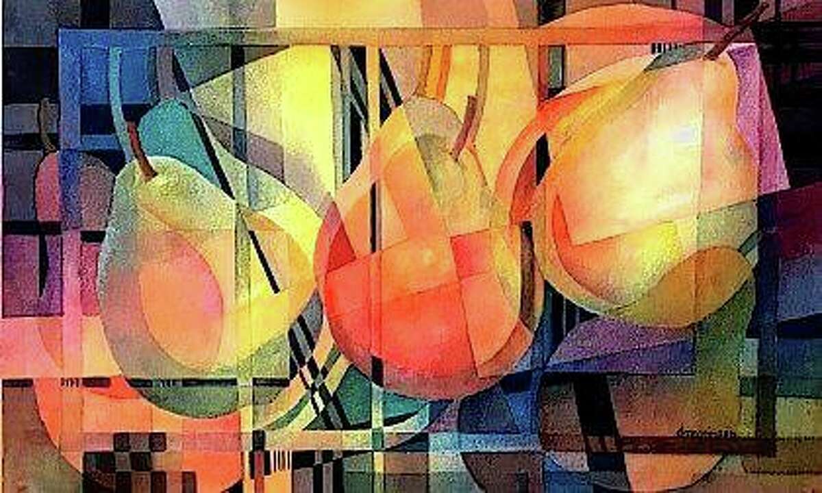 Debbie Megginson’s artwork “The Geometry of Pears” will be among those featured this month in an exhibit at the David Strawn Art Gallery.