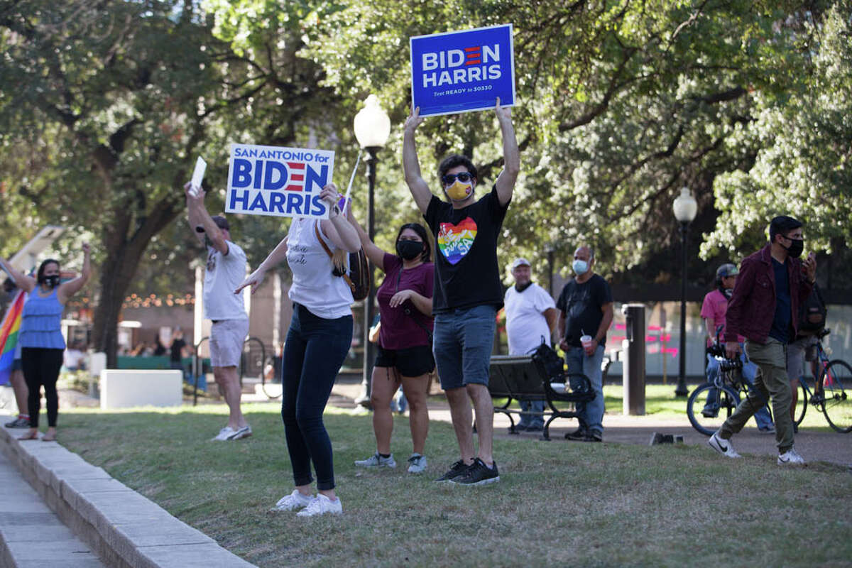 After Democrat Joe Biden beat President Donald Trump on Saturday to become the 46th president of the United States, San Antonians hit the streets to celebrate.