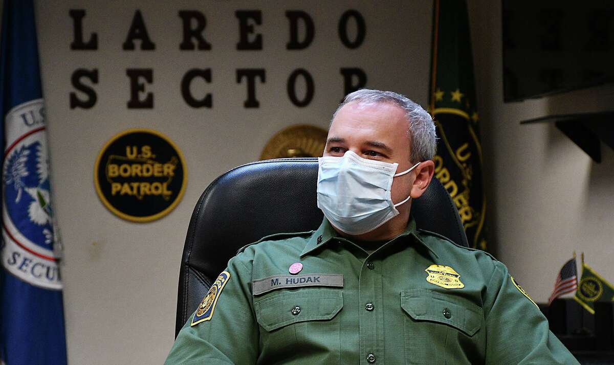 Matthew J. Hudak, United Stated Border Patrol Chief Patrol Agent of Laredo Sector, being interviewed at his office, on Tuesday, October 27, 2020.