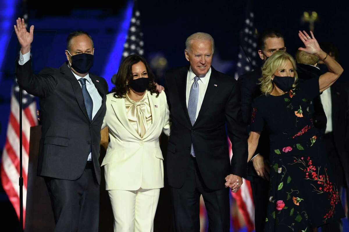 Kamala Harris Wore A White Suit; Dr. Jill Biden A Navy Dress. Both Were ...