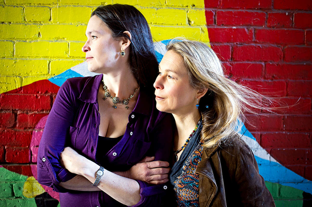 Katryna Nields, left, and her sister, Nerissa, have performed as The Nields, a folk-rock act based in western Massachusetts, for almost 30 years.