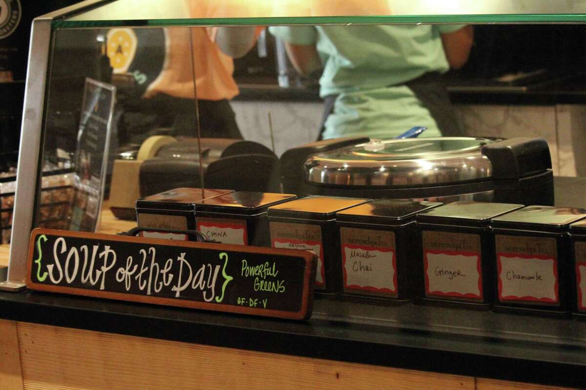 Organic Krush offers an assortment of healthy tea for its customers. Taken Nov. 2, 2020 in Westport, Conn. The health-conscious menu offers everything from smoothies, to healthy juices and acai bowls. Walrath said the business offers 100 percent organic food and customization to make eating healthy fun and interactive.