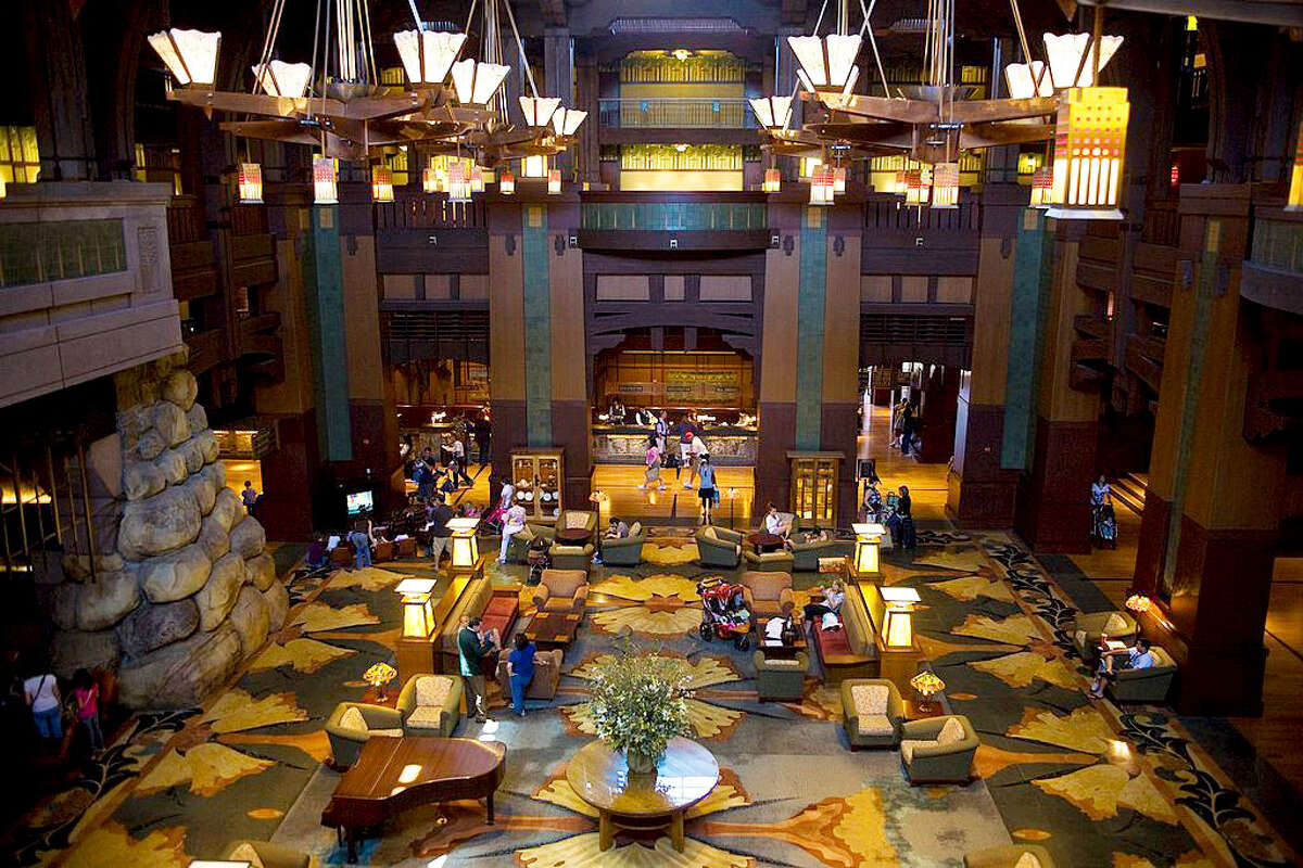 The lobby of Disney's Grand Californian Hotel