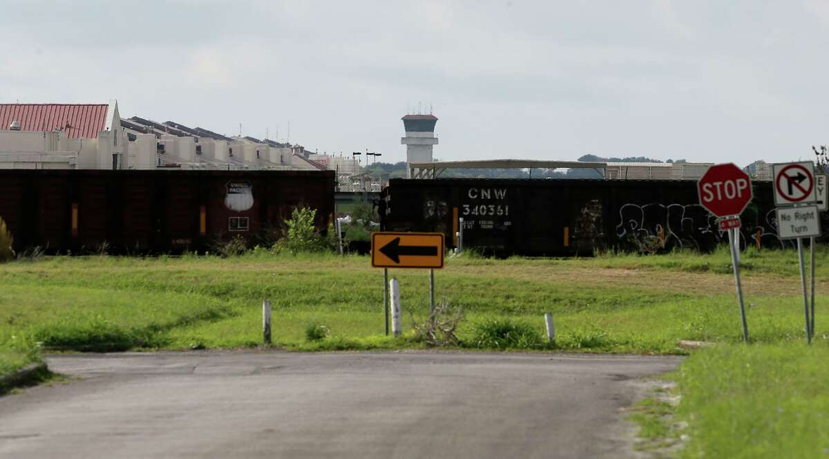 A street in Universal City abuts a runway at Joint Base San Antonio-Randolph.