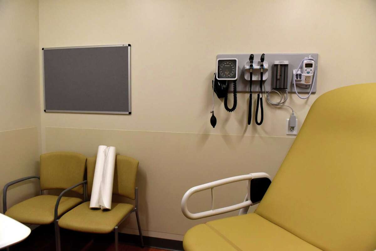 Exam room in the new St. Peter?•s Health Partners Medical Arts facility on Tuesday, Nov. 10, 2020, on Route 9 in Clifton Park, N.Y. The medial center has specialized heart and vascular care, advanced cardiac imaging and primary care in a newly expanded and renovated 18,000 square-foot space near Route 146. (Will Waldron/Times Union)