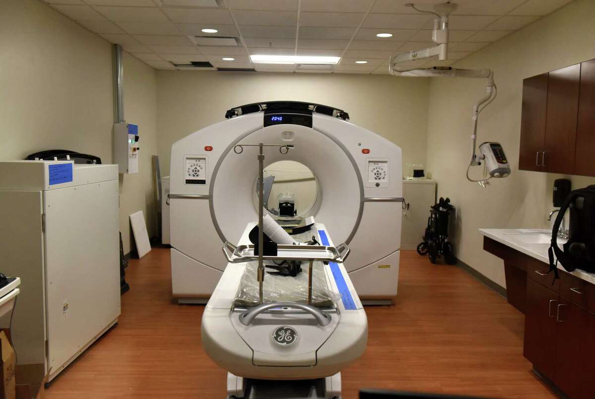 A CT scanner for advanced cardiac imaging is part of the new St. Peter?•s Health Partners Medical Arts facility on Tuesday, Nov. 10, 2020, on Route 9 in Clifton Park, N.Y. The medial center has specialized heart and vascular care, advanced cardiac imaging and primary care in a newly expanded and renovated 18,000 square-foot space near Route 146. (Will Waldron/Times Union)