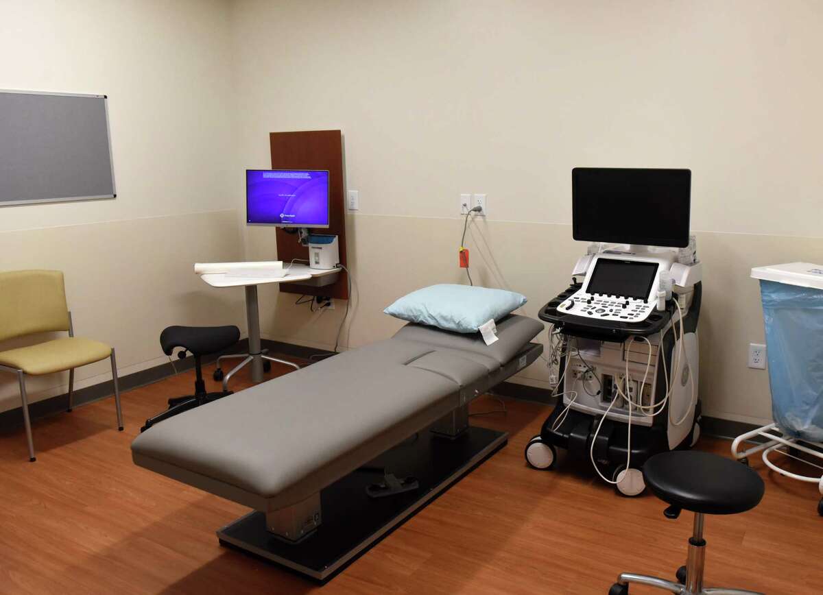 Vascular ultrasound equipment is seen during a tour of the new St. Peter?•s Health Partners Medical Arts facility on Tuesday, Nov. 10, 2020, on Route 9 in Clifton Park, N.Y. The medial center has specialized heart and vascular care, advanced cardiac imaging and primary care in a newly expanded and renovated 18,000 square-foot space near Route 146. (Will Waldron/Times Union)