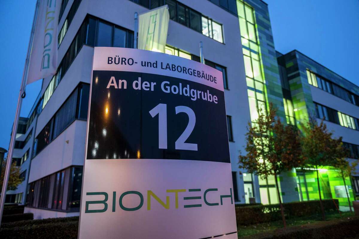 The headquarters of German immunotherapy company BioNTech in Mainz, Germany