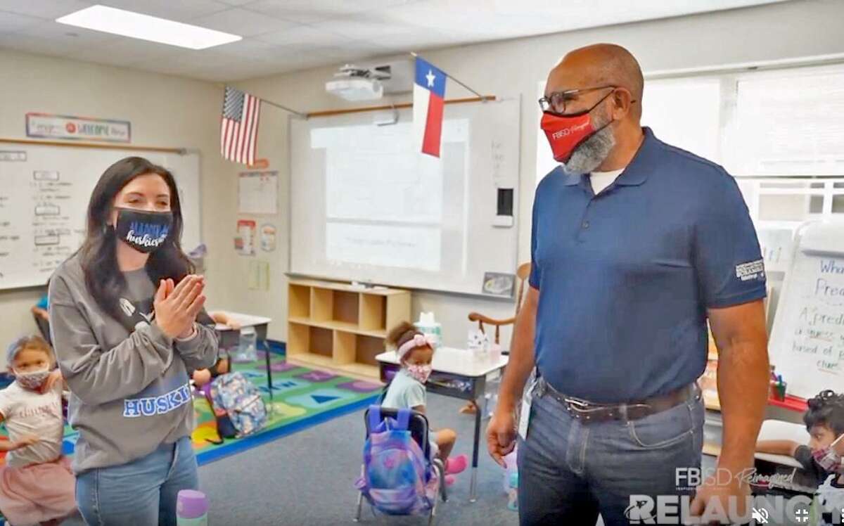 In this file photo, Fort Bend ISD superintendent Charles Dupre visited Mrs. Callard’s kindergarten class at Madden Elementary School in a video posted to the district website Oct. 2.