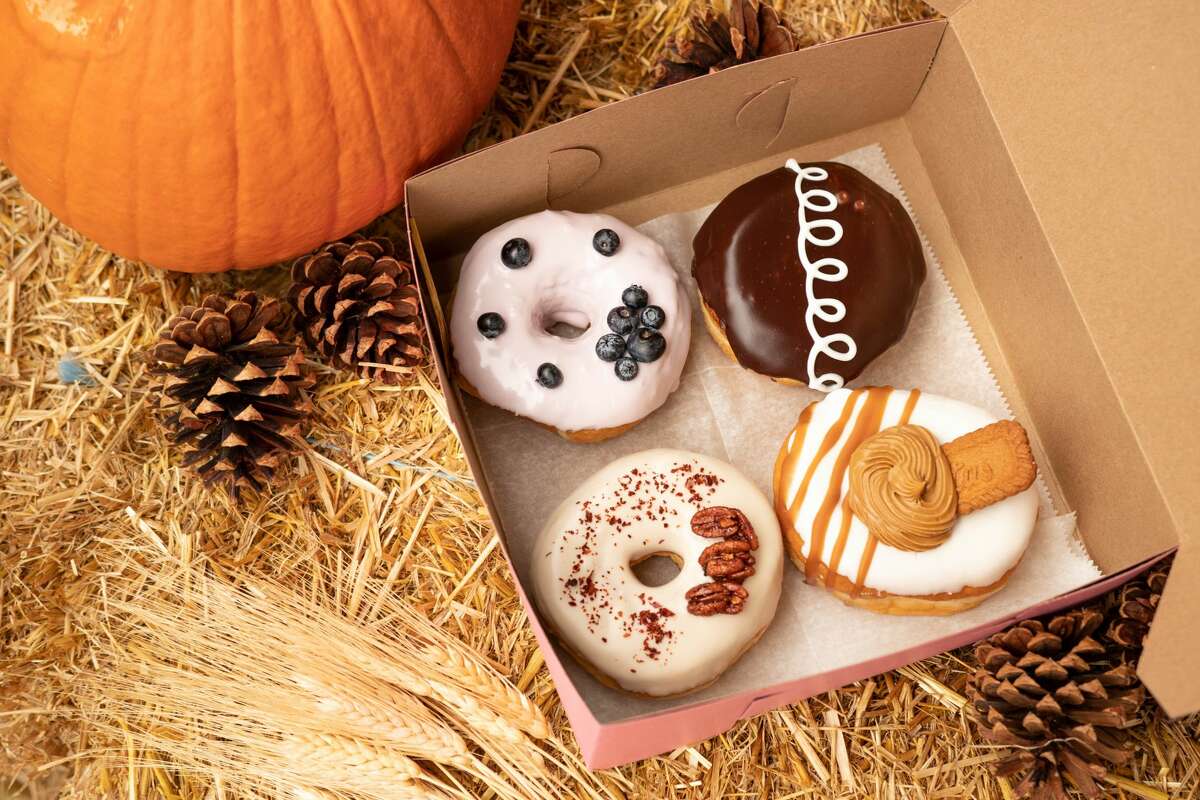 Doughnuts from Grounds Donut House, which opened at 35 Lake Ave. Ext. in Danbury on Oct. 17.