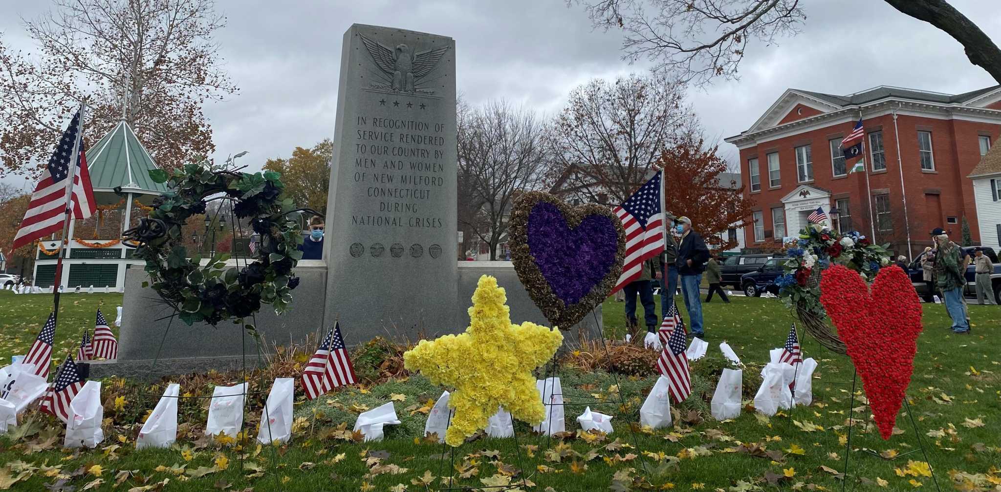 Saluting veterans New Milford holds abbreviated ceremony