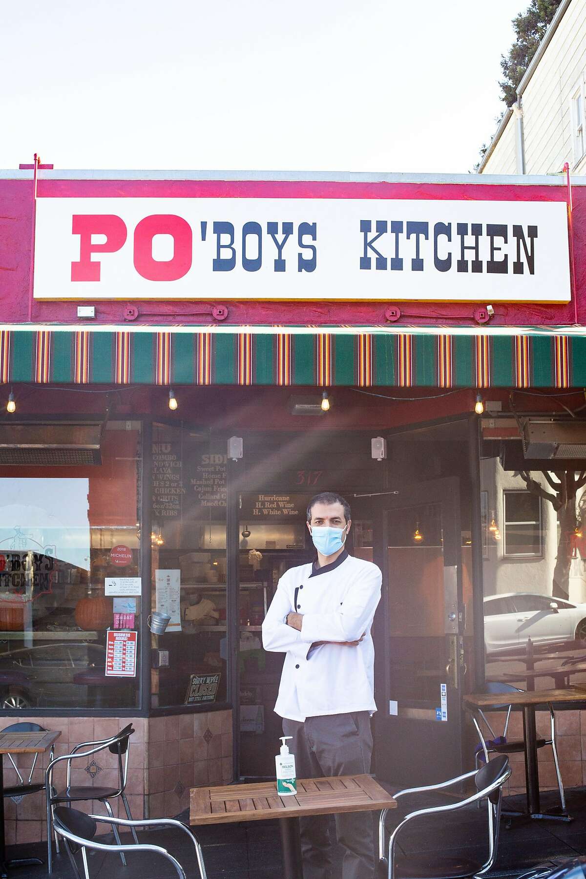 Metin Yalcin, the owner of Po'boys Kitchen in Portrero Hill, stands outside of his new restaurant. It’s one of few Louisiana-inspired restaurants in the city.