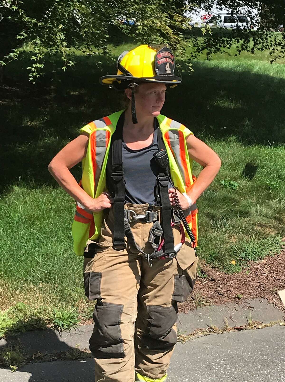 Megan Morra is a firefighter with Pine Rock Company No. 4.