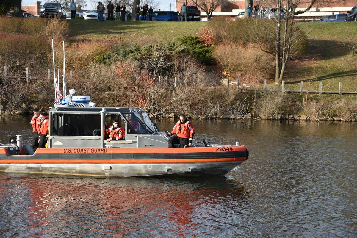 First responders from a list of departments such as the Manistee County Sheriff's Office as well as a dive team and the U.S. Coast Guard could be seen along the Manistee River channel and downtown Manistee Thursday afternoon.