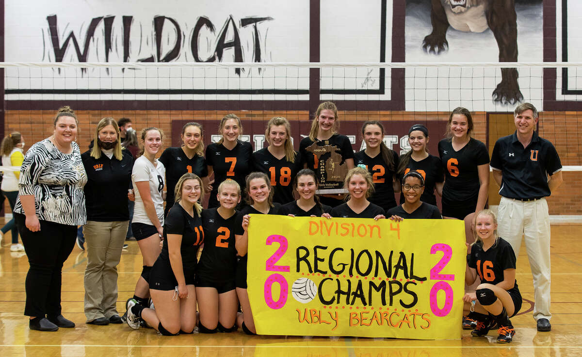The Ubly varsity volleyball team captured its second straight regional championship on Thursday night with a sweep of Dryden at Mayville High School. The Bearcats won, 26-24, 25-17, 25-19.