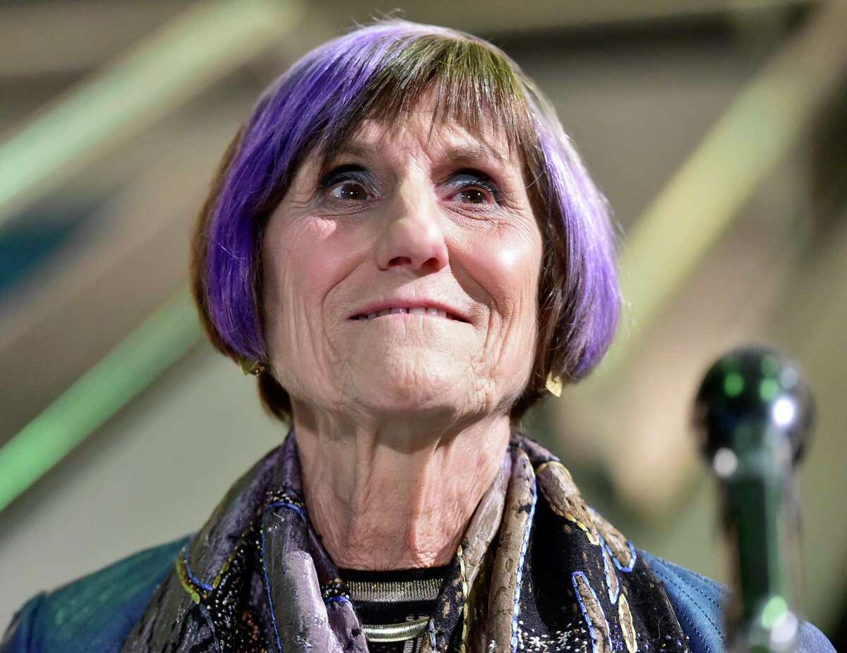 U.S. Rep. Rosa DeLauro, D-3, running for her 16th term, announces her win over Republican candidate Margaret Streicker on election night 2020 at the Shubert Theatre in New Haven.