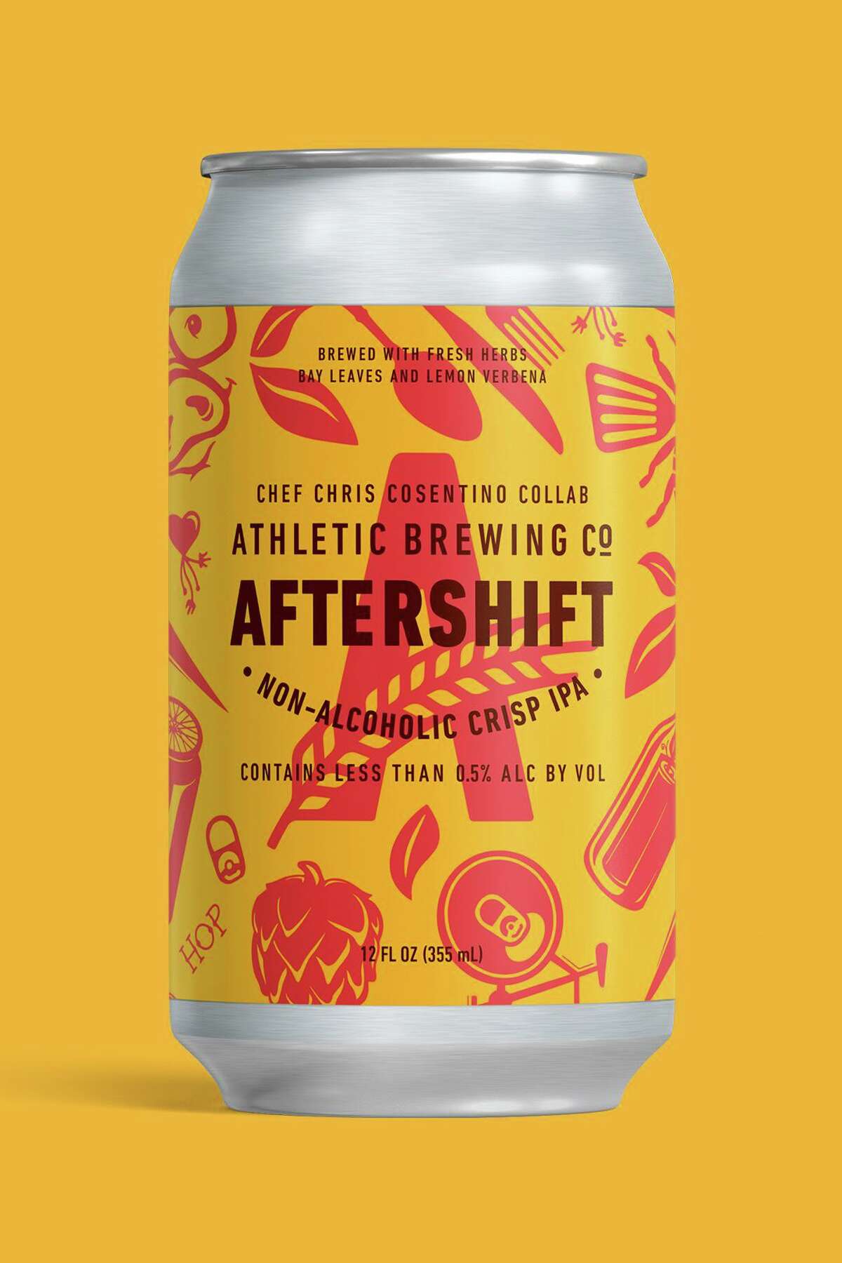 Chef Chris Cosentino collaborated with Athletic Brewing Company to launch their new nonalcoholic IPA, AfterShift.