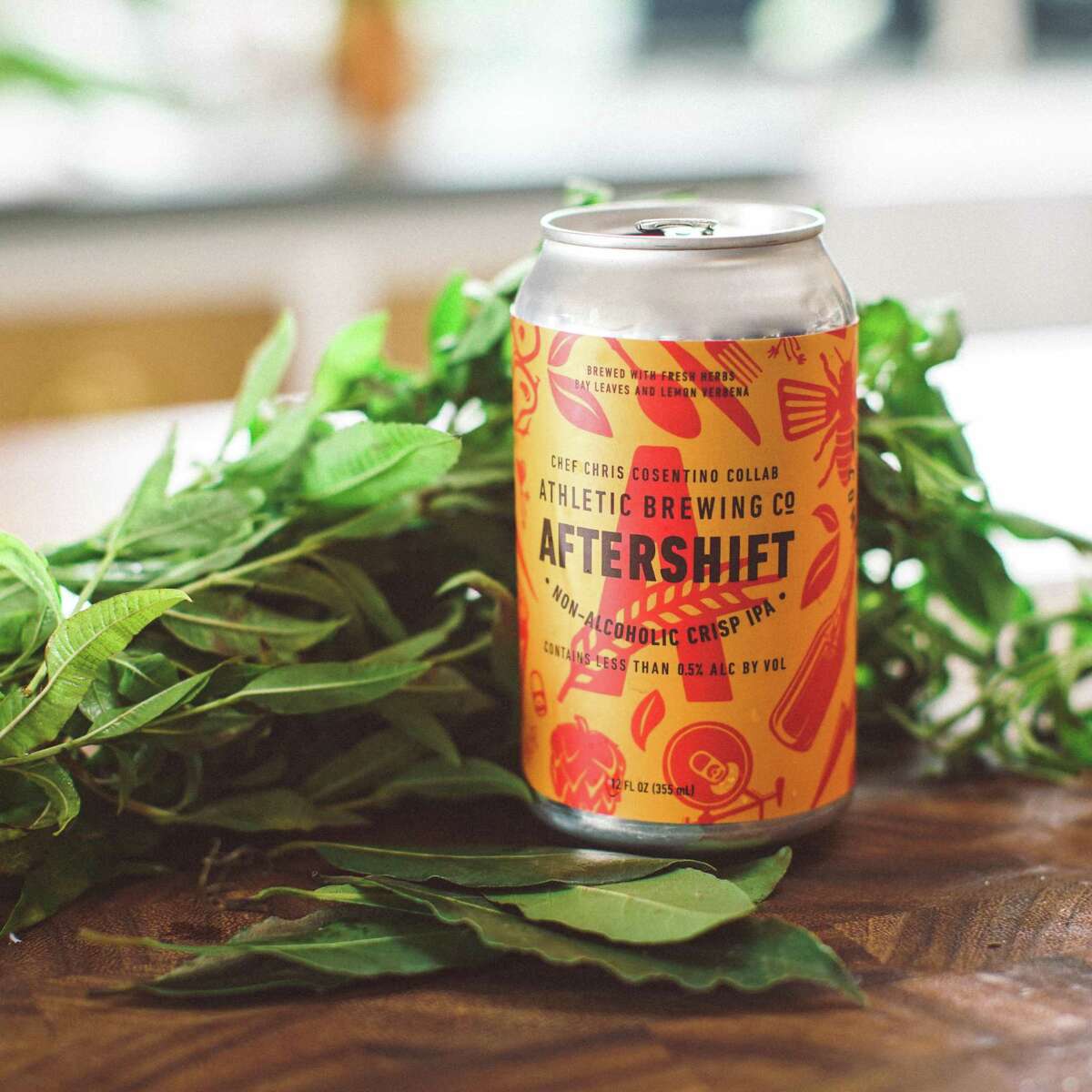Chef Chris Cosentino collaborated with Athletic Brewing Company to launch their new nonalcoholic IPA, AfterShift.