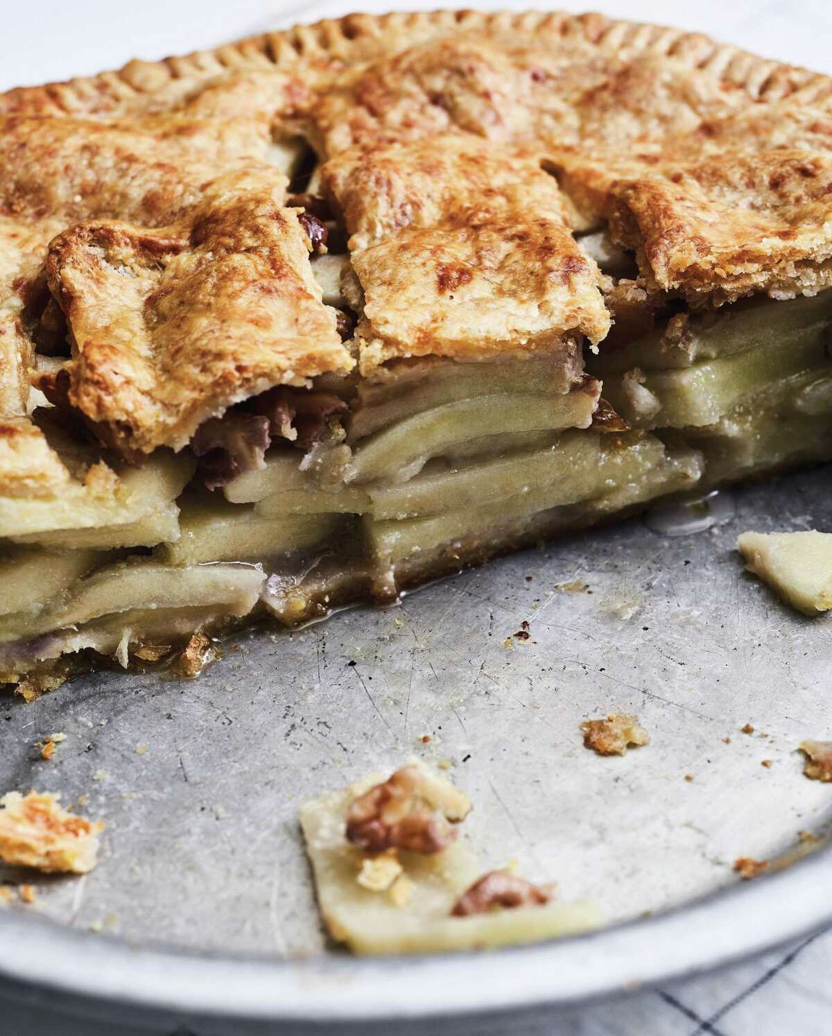 Cheddar-Crusted Apple Pie (recipe in column): New Englanders have known the pleasures of combining apple pie and cheddar cheese for a long time.
