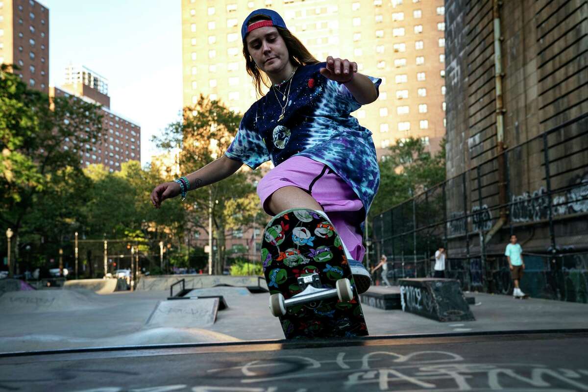 Nina Moran plays tough-talking skateboarder Kirt in the HBO series “Betty.”