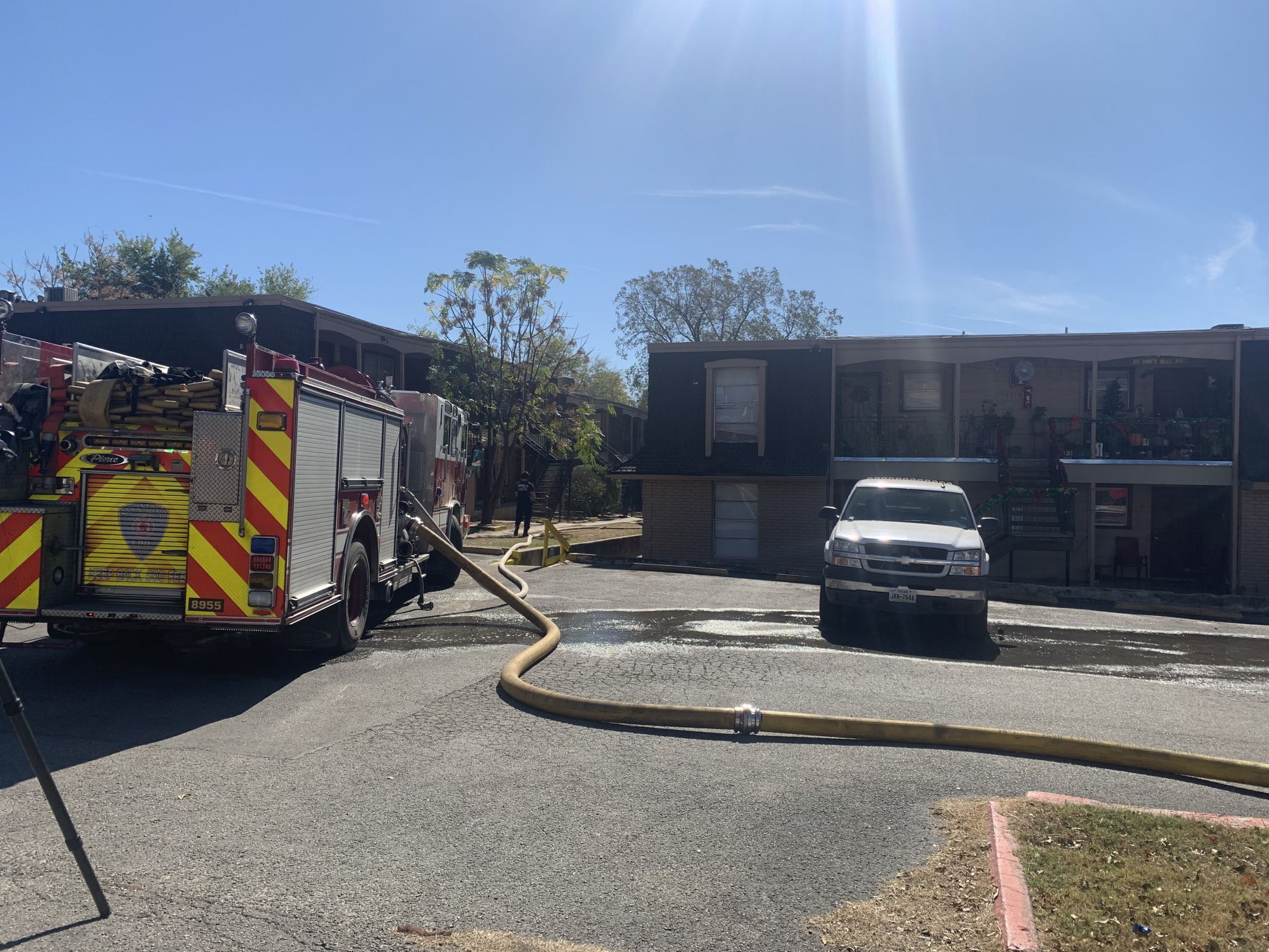 San Antonio firefighters battle fire at Northwest Side apartment complex