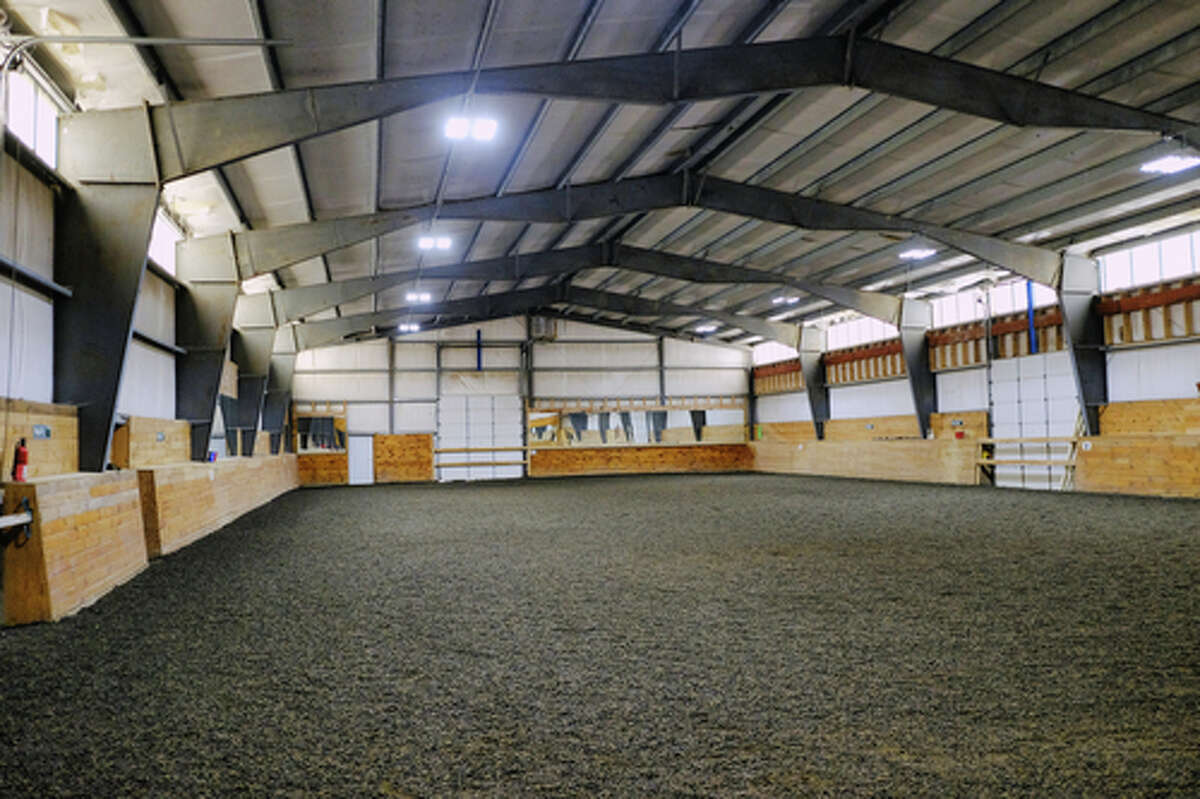 A view of the indoor riding arena at the Cross Creek Equestrian Center, and Topline Sporthorses on Thursday, Nov. 12, 2020, in Sloansville, N.Y. (Paul Buckowski/Times Union)