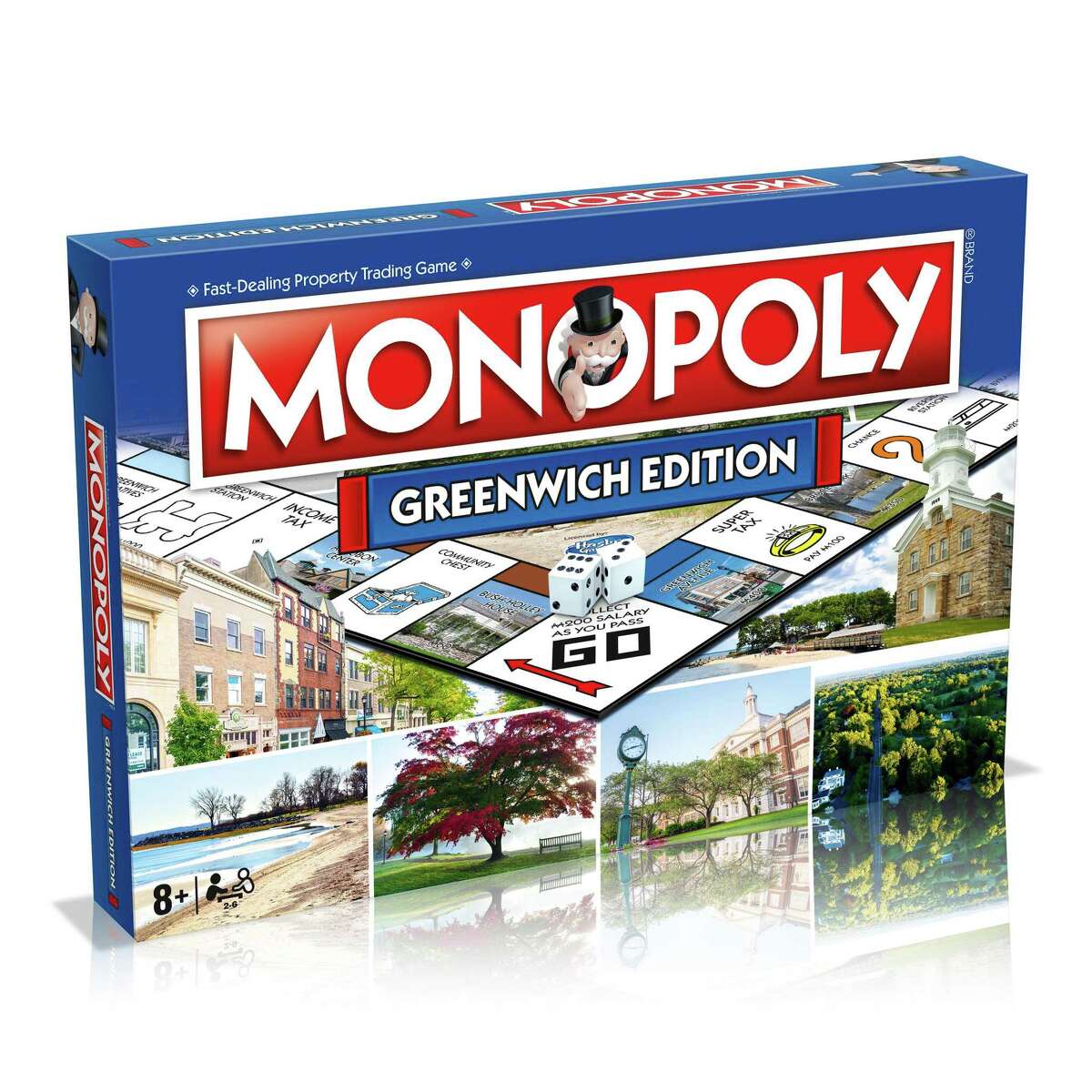 The Greenwich version of Monopoly is now available in stores with spots on the board suggested by residents reflecting favorite spots and events in town.