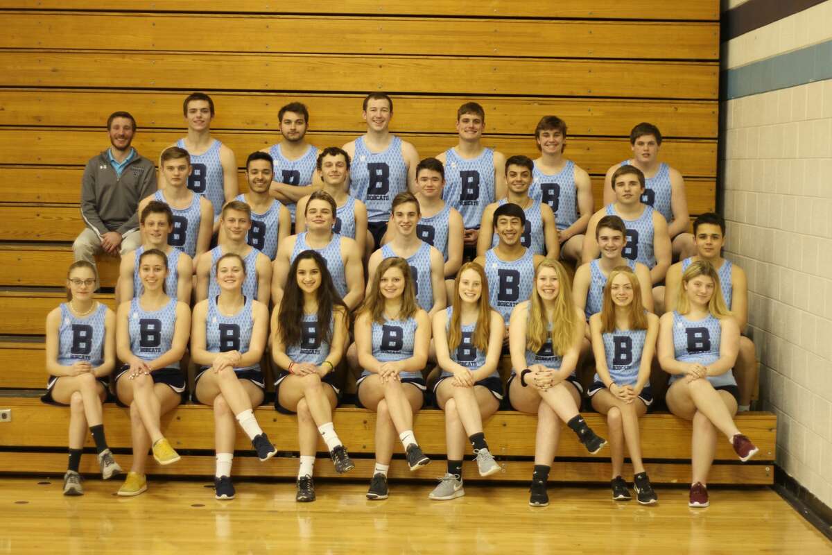 This Brethren varsity track and field team photo shows Kevin Dean last spring. Dean is in the third row, far right.