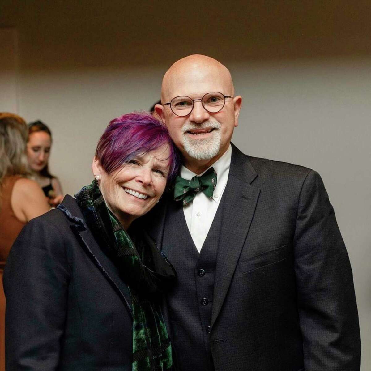 Rob Stowell, right, is pictured with his wife Kathleen Stowell. Rob Stowell experiences continued symptoms from his bout with COVID-19 in 2020, when he was hospitalized. 