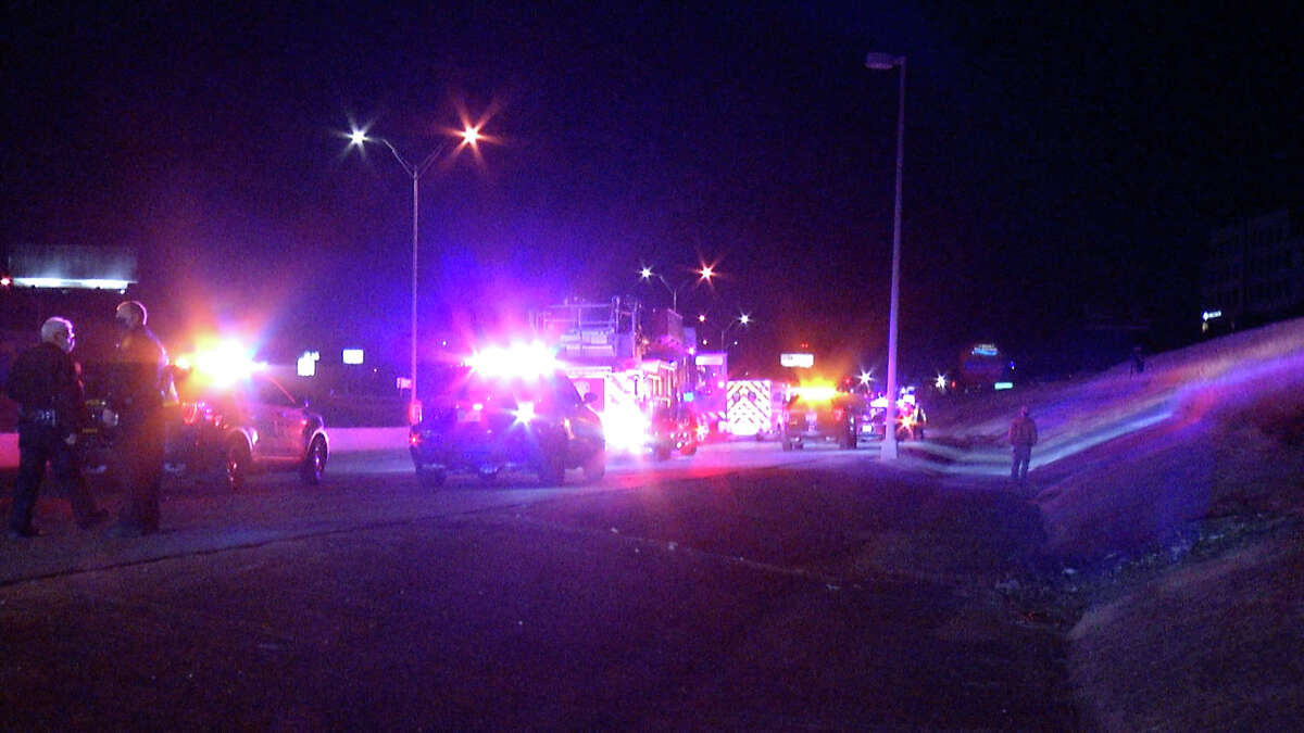 A man was hospitalized in critical condition Tuesday night after getting shot while driving down U.S. 281, police said.