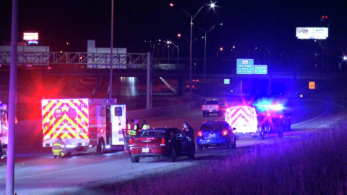 A man was hospitalized in critical condition Tuesday night after getting shot while driving down U.S. 281, police said.