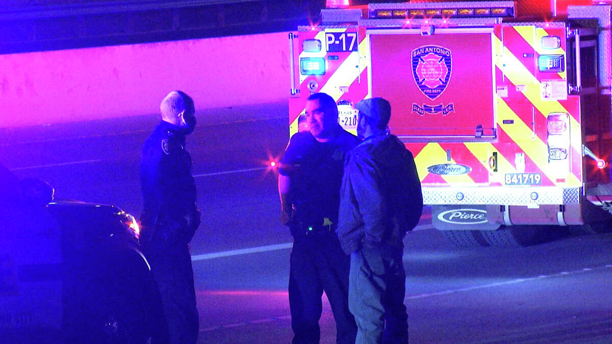A man was hospitalized in critical condition Tuesday night after getting shot while driving down U.S. 281, police said.