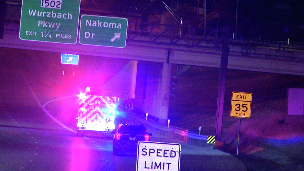 A man was hospitalized in critical condition Tuesday night after getting shot while driving down U.S. 281, police said.