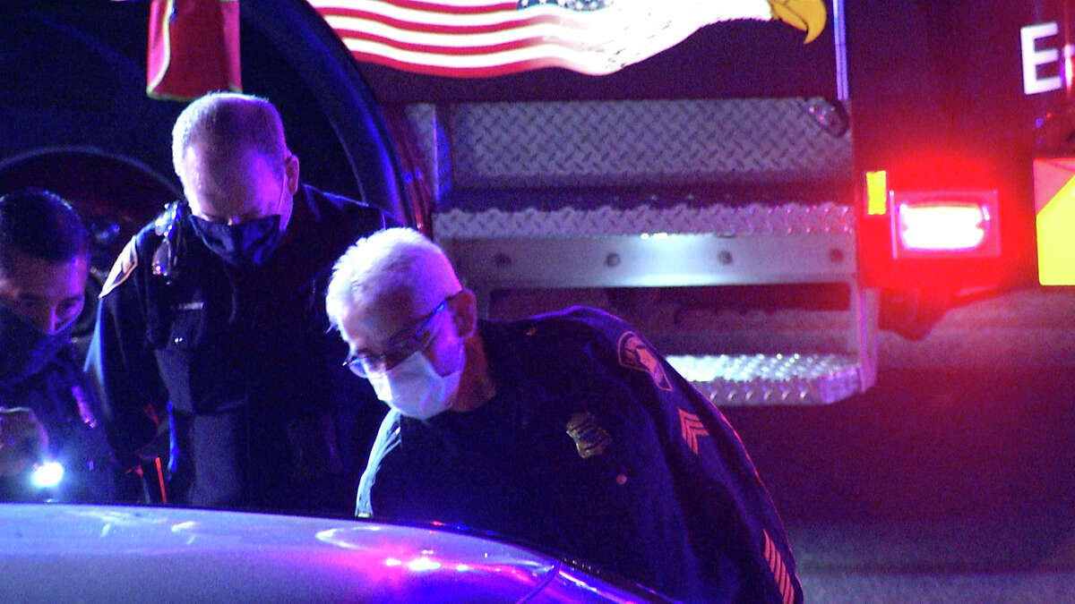 A man was hospitalized in critical condition Tuesday night after getting shot while driving down U.S. 281, police said.