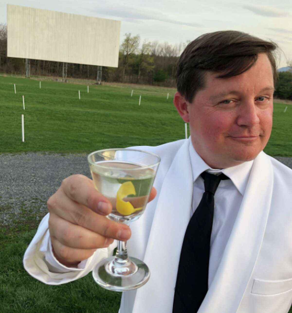 Dwight Grimm, film curator and cocktail connoisseur behind Greene County's Greenville Drive-In.