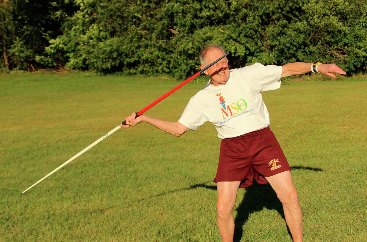 Midland's Wendell Dilling has competed in the javelin among many other events in the  Michigan Senior Olympics. (Photo provided/Wendell Dilling)