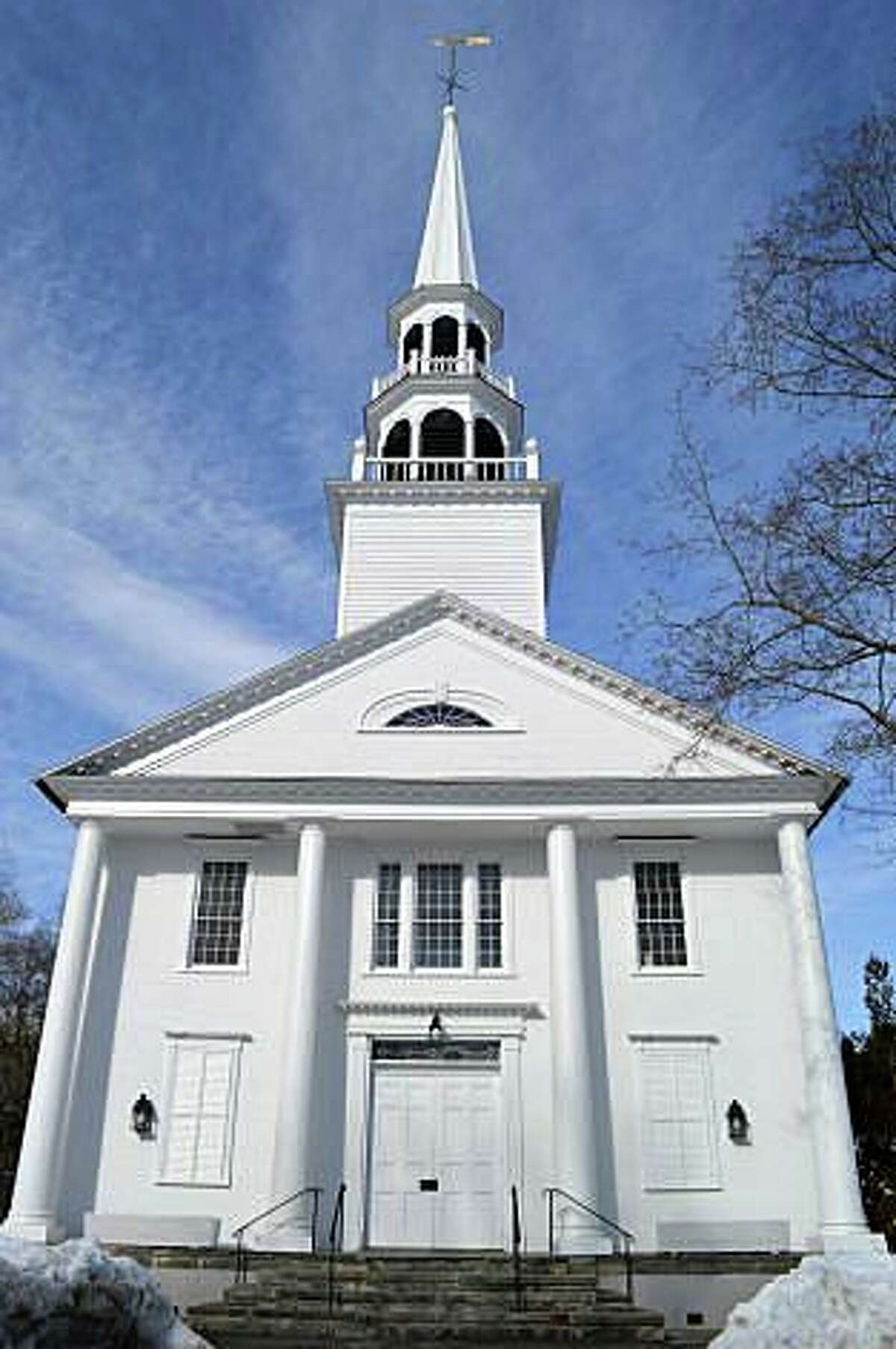 Saugatuck Congregational Church, built in 1832, has been fully restored following a devastating fire in November 2011.