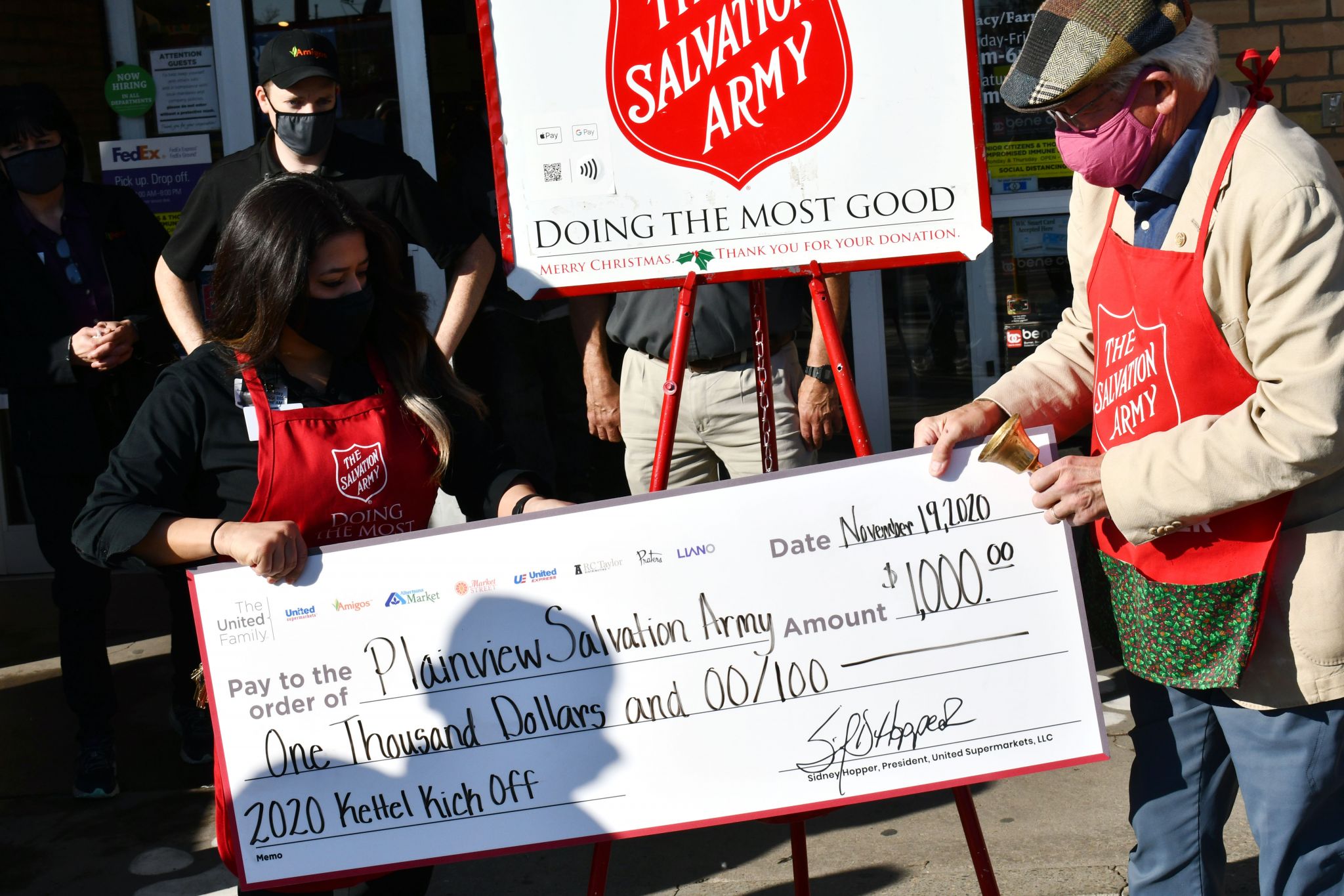 First donations kick off Salvation Army’s annual Red Kettle campaign