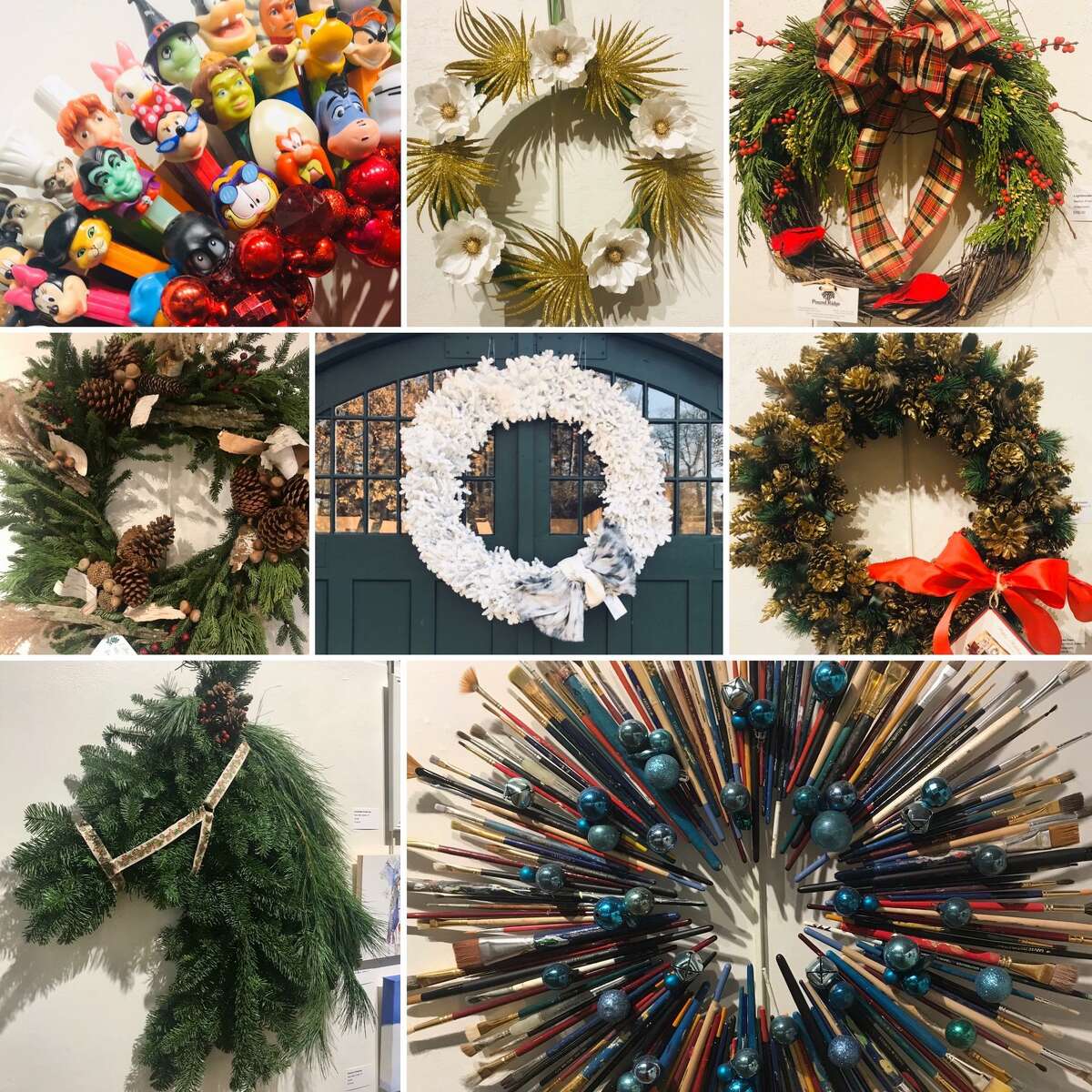 The Carriage Barn Art Center’s 5th annual wreath auction and small works exhibit, Deck The Walls, opens Nov. 29, the first Sunday after Thanksgiving. The exhibit is opening on the same day as the Carriage Barn’s Artists Sunday event.